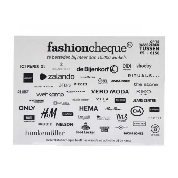 Cadeaukaart Fashioncheque zilver – Bruna Deventer centrum